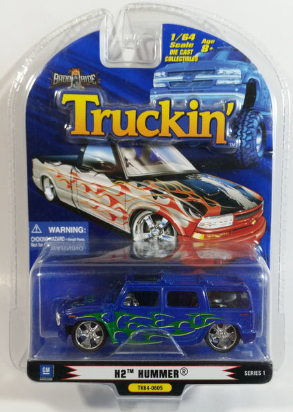 2006 1 Badd Ride Truckin' Series 1 Hummer H2 Blue 1/64 Scale Die Cast Toy Car Vehicle New In Package