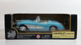 Yatming Road Tough No. 93019 1957 Chevrolet Corvette Convertible Baby Blue 1/24 Scale Die Cast Toy Classic Car Vehicle with Box