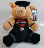 1993 Harley Davidson Motor Cycles 11" Tall Pig in Leather Biker Clothing Stuffed Animal Plush Plushy with Tags