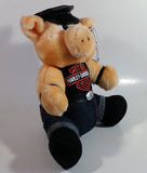 1993 Harley Davidson Motor Cycles 11" Tall Pig in Leather Biker Clothing Stuffed Animal Plush Plushy with Tags