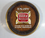 Vintage "Enjoy" Blitz Weinhard Beer From The West's Oldest Brewery 13 1/2" Diameter Hard Plastic Sign