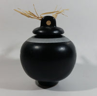 Black and White Tea Caddy Ginger Jar