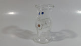 Very Unique Face Shaped Finger Hole Art Glass Shooter Shot Glass