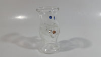 Very Unique Face Shaped Finger Hole Art Glass Shooter Shot Glass