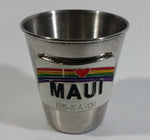 Maui Hawaii NO-KA-OI Rainbow Themed Metal Shot Glass