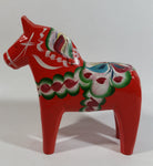 Antique Swedish Dala Horse Red Hand Painted Wooden Carved Decorative Ornament