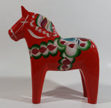 Antique Swedish Dala Horse Red Hand Painted Wooden Carved Decorative Ornament