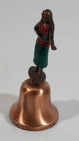 Hawaii Hula Girl 4" Tall Copper Bell Souvenir Travel Collectible