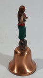 Hawaii Hula Girl 4" Tall Copper Bell Souvenir Travel Collectible