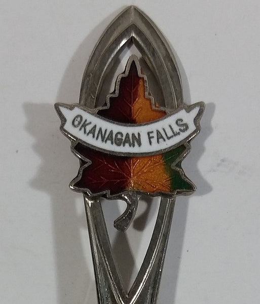 Okanagan Falls Maple Leaf Themed Metal Souvenir Spoon Travel Collectible