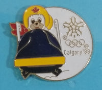 Calgary Olympic Games Howdy Bear Mascot and Snowflake Olympic Rings Enamel Metal Pins Set of 6