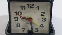 1990s Westclox Travel Alarm Clock Black Plastic Cased