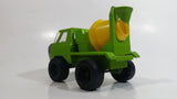 Vintage Buddy L Cement Mixing Truck Lime Green and Yellow Pressed Steel Construction Equipment Toy Vehicle