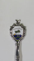 Vintage 1978 Josef Puerto Rico Metal Spoon with Engraved Shovel Shaped Bowl Souvenir Travel Collectible
