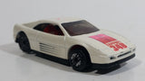 1992 Hot Wheels Ferrari 348 White Die Cast Toy Car Vehicle
