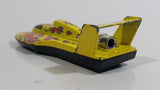 1996 Hot Wheels Flame Thrower Hydroplane Yellow Die Cast Toy Speed Boat Vehicle