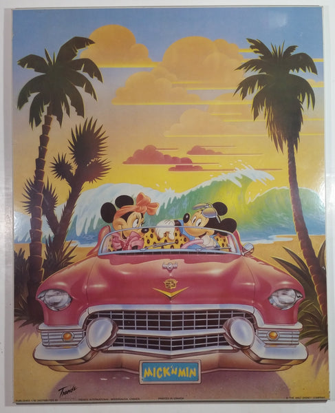 Trends International The Walt Disney Company Mickey and Minnie Mouse In Classic Car "Mick 'n Min" 16" x 20" Hardboard Plaque