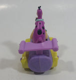 1997 Burger King The Flintstones Cartoon Characters Fred and Dino Pullback Motorized Friction Toy Log Shaped Vehicle