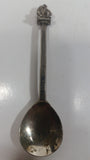 Old Man Sitting and Drinking Figural Silver Plate Souvenir Spoon