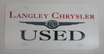 Langley Chrysler USED Dealership Plastic Vanity License Plate - British Columbia