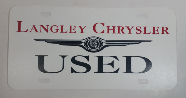 Langley Chrysler USED Dealership Plastic Vanity License Plate - British Columbia
