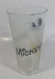 Disney Mickey Mouse Cartoon Character 5 1/2" Tall Frosted Glass Cup