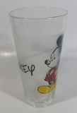 Disney Mickey Mouse Cartoon Character 5 1/2" Tall Frosted Glass Cup