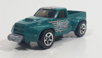 1999 Hot Wheels 4x4 Bending Green Truck Die Cast Toy Car Vehicle with Opening Hood