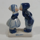 Vintage Delft Blue Holland Dutch Boy and Girl Kissing Hand Painted Ceramic Figurine