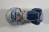 Vintage Delft Blue Holland Dutch Boy and Girl Kissing Hand Painted Ceramic Figurine