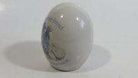 1970s Holly Hobbie "A True Friend Is The Best Possession" Porcelain Ceramic Egg