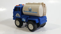 Unknown Brand Blue and Grey City Service Oil Fuel Tanker Truck Toy Car Vehicle