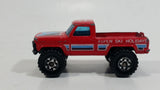 1985 to 1989 Matchbox 4x4 Mini Pick Up Truck "Aspen Ski Holidays" Die Cast Toy Car Vehicle