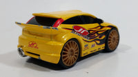 Rare 2002 Hot Wheels Ford Focus "Falken" Yellow Die Cast Toy Car Vehicle