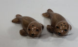 Brown Seal Shaped Ceramic Salt and Pepper Shakers