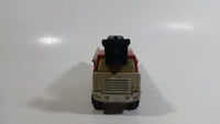 Vintage Early 1980s Tonka Crane Boom Truck Red and Beige Pressed Steel Toy Car Vehicle Collectible