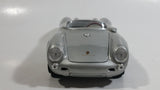 Maisto 1955 Porsche 550 A Spyder Convertible Silver Grey 1/18 Scale Die Cast Toy Car Luxury Vehicle with Opening Doors, Hood, and Trunk