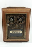 Vintage Olde Time Reproductions Created From Original Post Office Lock Boxes Combination Code Safe Wooden Cased Coin Bank Numbered 5608