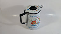 Swedish Berggren Enamelware Coffee Pot Kettle That Says "Kaffetaren den basta ar av alla jordiska drycker"