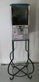 Vintage 5 Cent Sticker Oak Gumball Machine with Stand - Missing Some Parts