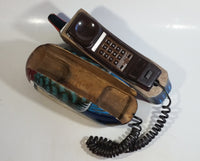 Rare Version Vintage Telemania Duck Shaped Wooden Carved Telephone  Tested and works but needs repair with speaker for incoming calls