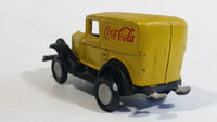 Vintage Coca Cola Coke Yellow Cast Iron Delivery Truck Toy Car Vehicle