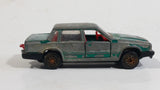 Majorette Volvo 760 GLE Sedan No. 230 Green 1/61 Scale Die Cast Toy Car Vehicle with Opening Doors