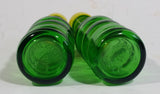 Vintage 1950s Squirt Soda Pop "Never An After Thirst" Green Glass Miniature Soda Pop Bottle Salt and Pepper Shaker Set