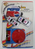 1990s Golden Wheel Special Edition Pepsi & Diet Pepsi Team Racer #38 Peter Comlia & #77 Die Cast Toy Race Car Vehicles with Blue "Turn Base" Soda Pop Collectible New in Package