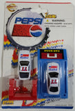 1990s Golden Wheel Special Edition Pepsi Team Racer #77 Die Cast Toy Car Vehicles and Car Wash Blue Version Soda Pop Collectible New in Package