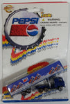 1990s Golden Wheel Special Edition Pepsi Team Racer Blue Semi Truck Tractor Trailer Rig Die Cast Toy Car Vehicle Soda Pop Collectible New in Package