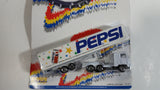 1990s Golden Wheel Special Edition Pepsi Team Racer White Semi Truck Tractor Trailer Rig Die Cast Toy Car Vehicle Soda Pop Collectible New in Package