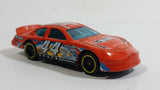 2012 Hot Wheels Thrill Racers Race Course Dodge Charger Stock Car #44 Orange Die Cast Toy Car Vehicle