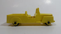 Vintage 1960s Reliable Toys Yellow Jeep Military Army Style Yellow Hard Plastic Toy Car Vehicle